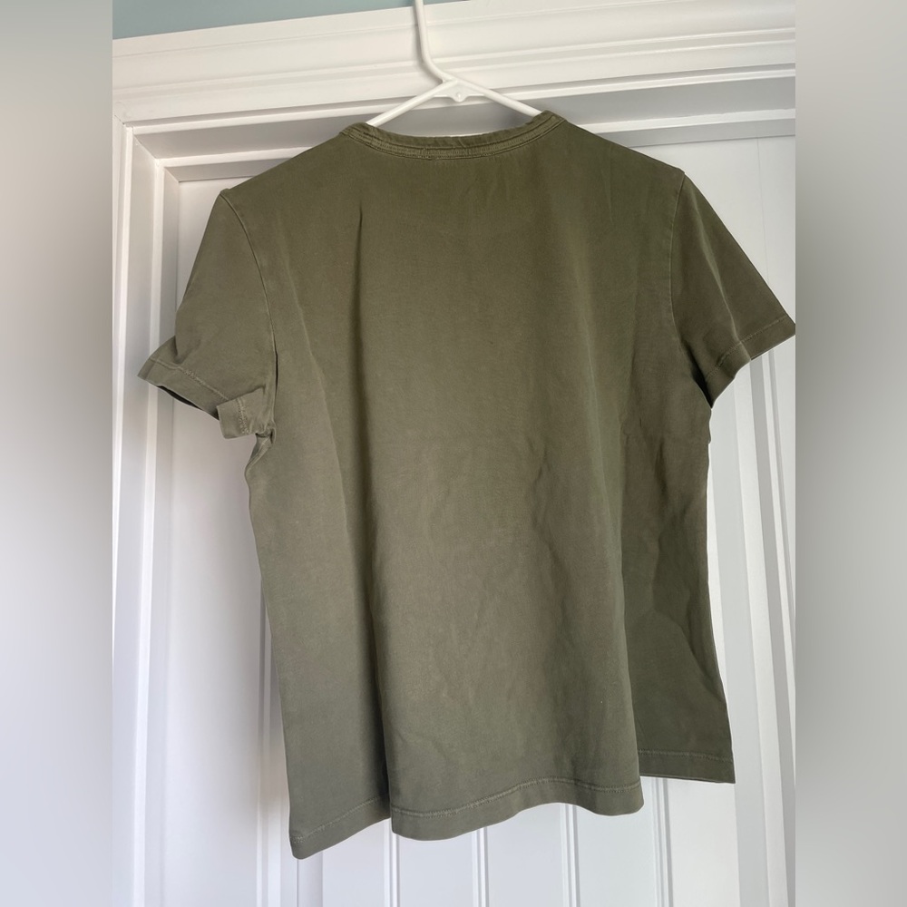 NWT Madewell Cotton Perfect Crewneck Tee in faded ivy - M - Picture 3 of 5